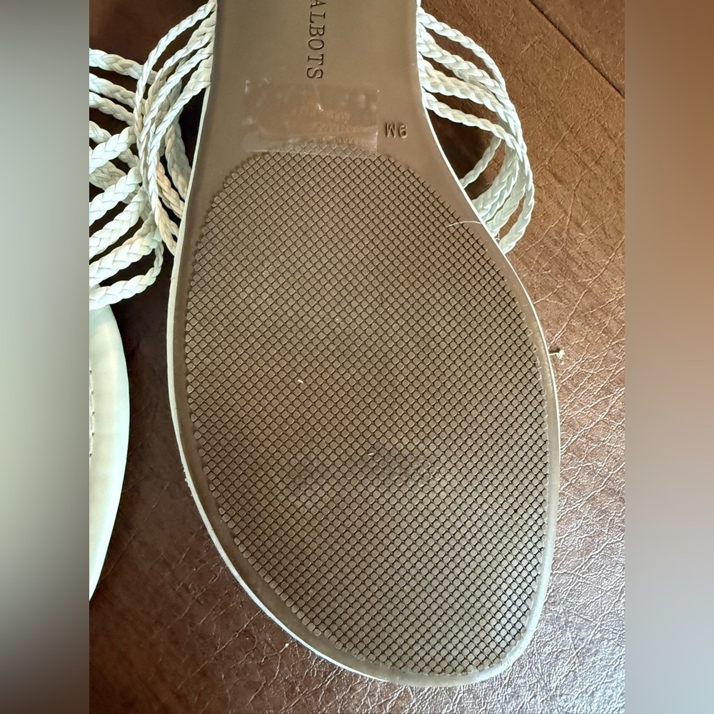 EUC Talbots Women's White Braided Sandals SZ 9 - Picture 4 of 15